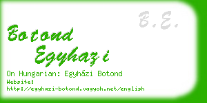botond egyhazi business card