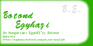 botond egyhazi business card